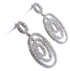Authentic Sterling Silver Cubic Zirconia Post Dangle Earrings DS55190